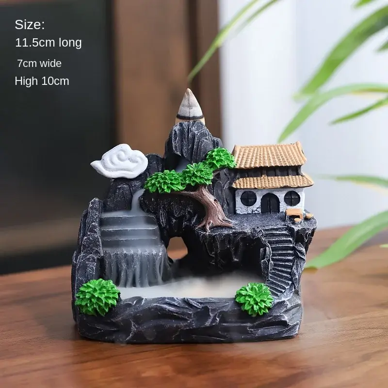 Thumbnail: 2024 Resin Reflux Incense Burner Tower Sandalwood Decoration Home Indoor Aromath