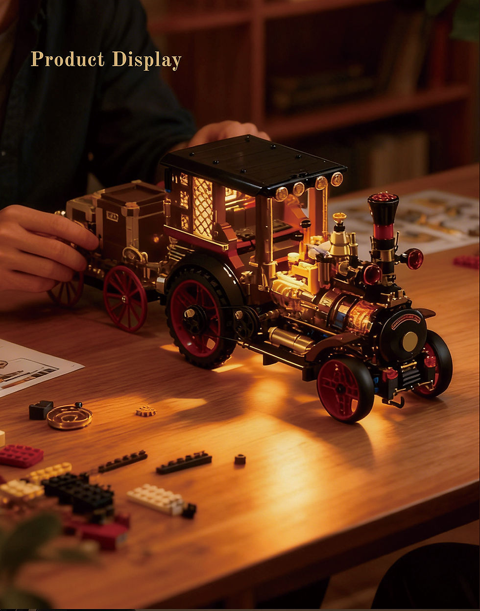 Thumbnail: NEW Arrival Retro Mechanical Steam Car Vintage Classic Model Office Desktop Home