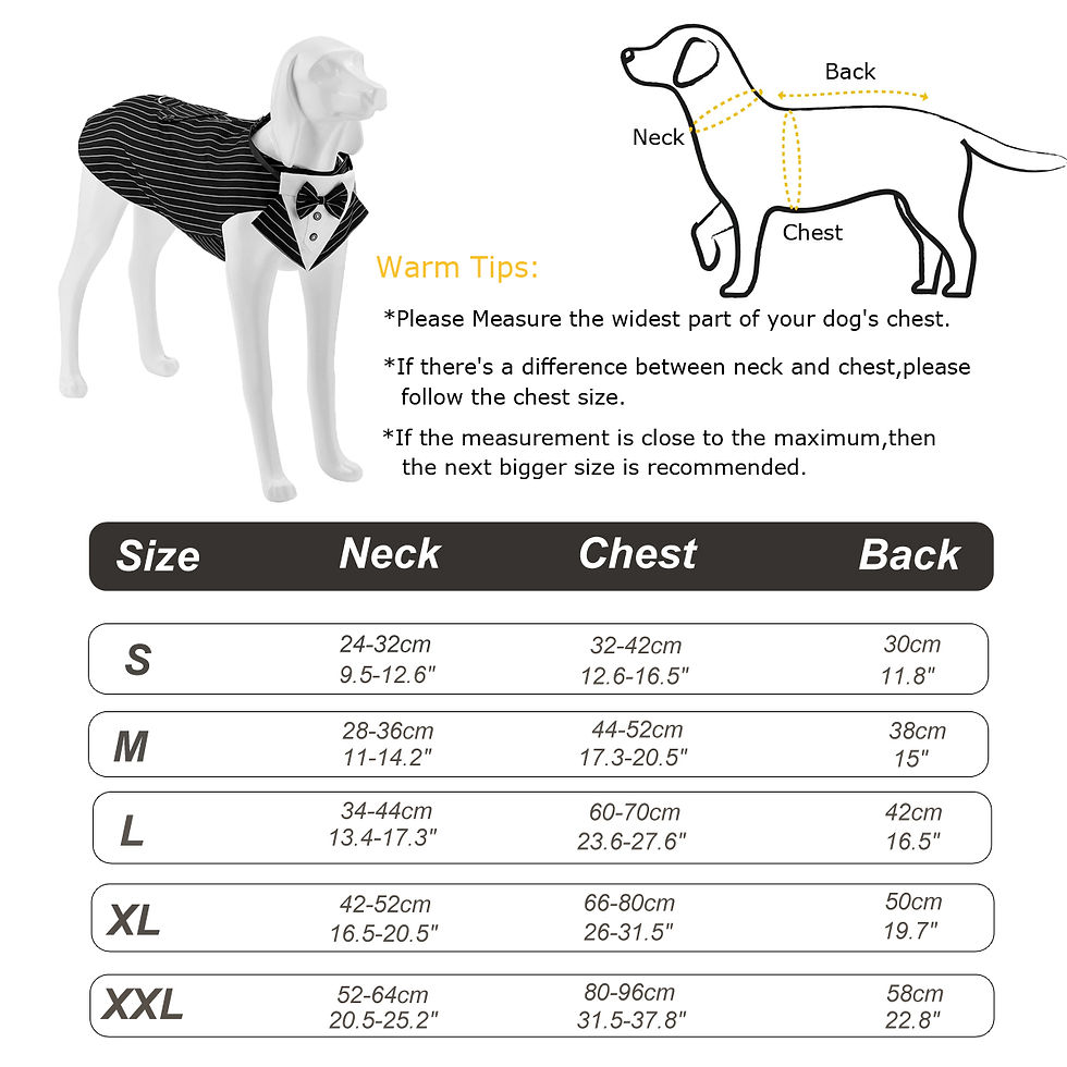 Thumbnail: Sucado Formal Dog Tuxedo Suit and Colar Bandana Set, Wedding Party Costume Doggy