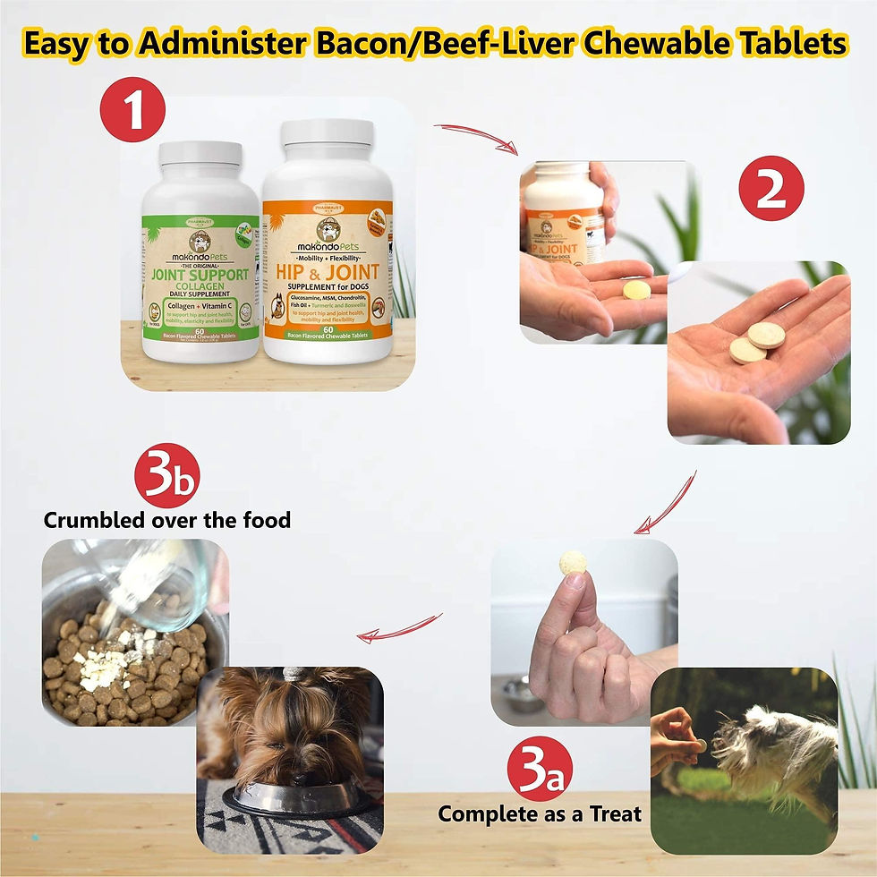 Thumbnail: Hip and Joint Supplement for Dogs with Chondroitin Collagen for Dogs Turmeric