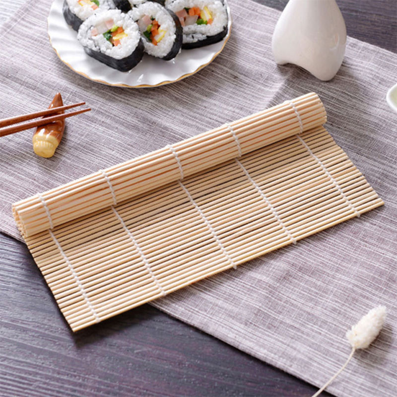 1Pcs Sushi Curtain Rolling Mat Sushi Spoon DIY Onigiri Rice Roller Kitchen Gadge