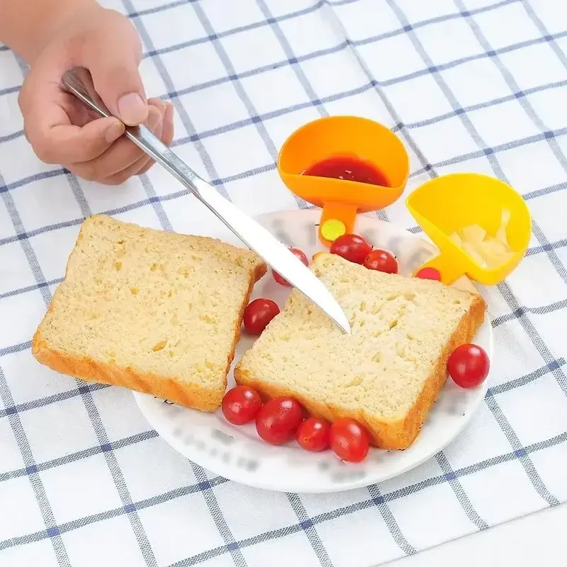 Thumbnail: 4pc/Set Dipping Clip Bowl Container Tomato Sauce Snack Clippable Plate Seasoning