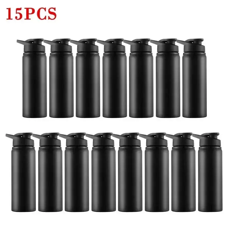 Thumbnail: 1-15PCS Portable Stainless Steel Bicycle Water Bottle Straight Drinking Outdoors