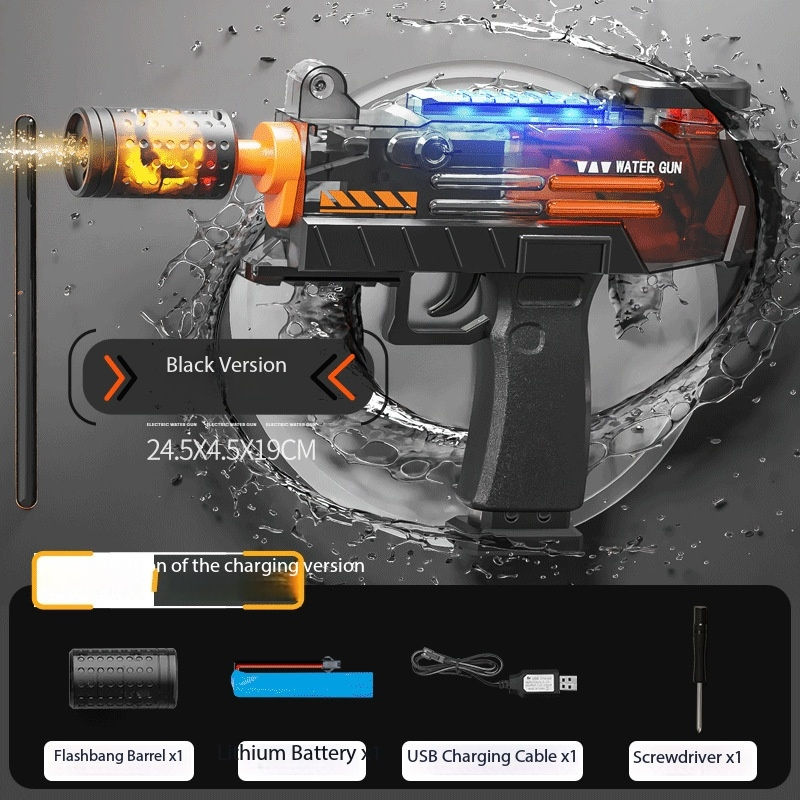 Thumbnail: UZI Water Gun Toy Swimming Pool Play Water Adult Shots Games Toy Outdoor Games H