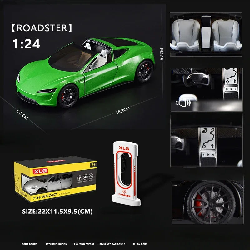 Thumbnail: 1:24 Scale Alloy  Roadster Sport Car Model Diecast Metal Toy Vehicles Convertibl