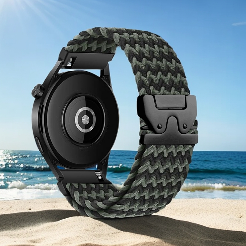 Braided Loop for Ticwatch pro X Band Parachute buckle Nylon Elastic Bracelets fo
