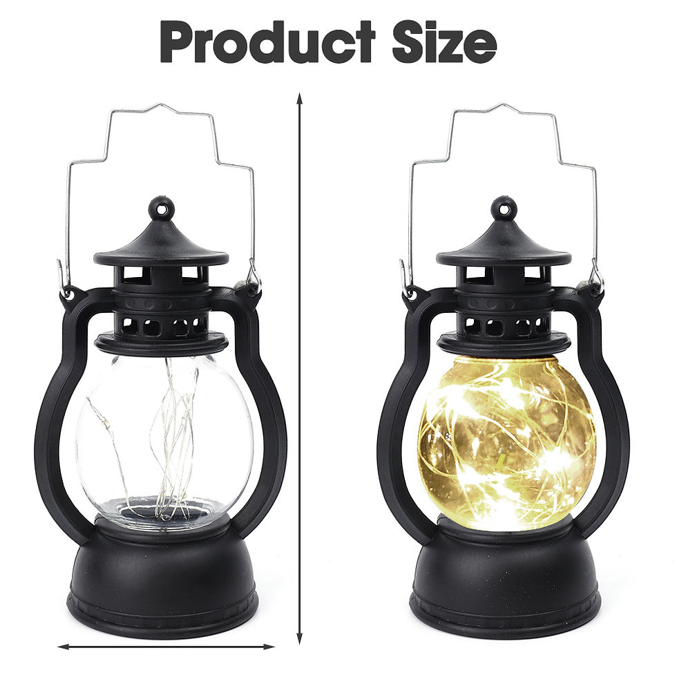 Thumbnail: Vintage Portable Oil Lamp Christmas LED Night Lights Battery Powered Indoor Outd