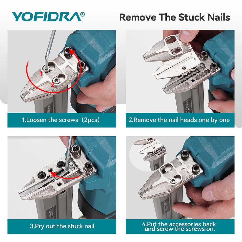 Thumbnail: YOFIDRA Brushless 2 in 1 30mm Electric Nail Gun Nailer/Stapler Gun Framing Naile