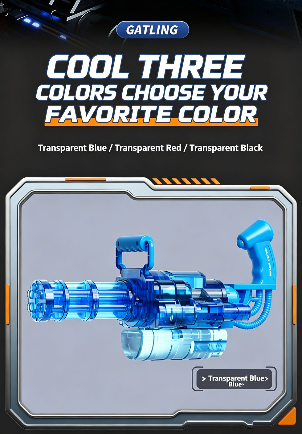 Thumbnail: Children Simulated Firing Electric Water Gun Toy Gatling Automatic Continuous Sh