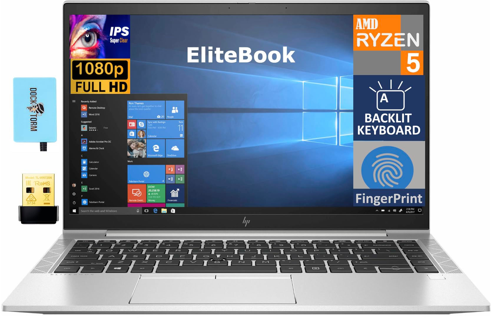 HP EliteBook 845 G7 Home & Business Laptop (AMD Ryzen 5 PRO 4650U 6-Core 16GB RA