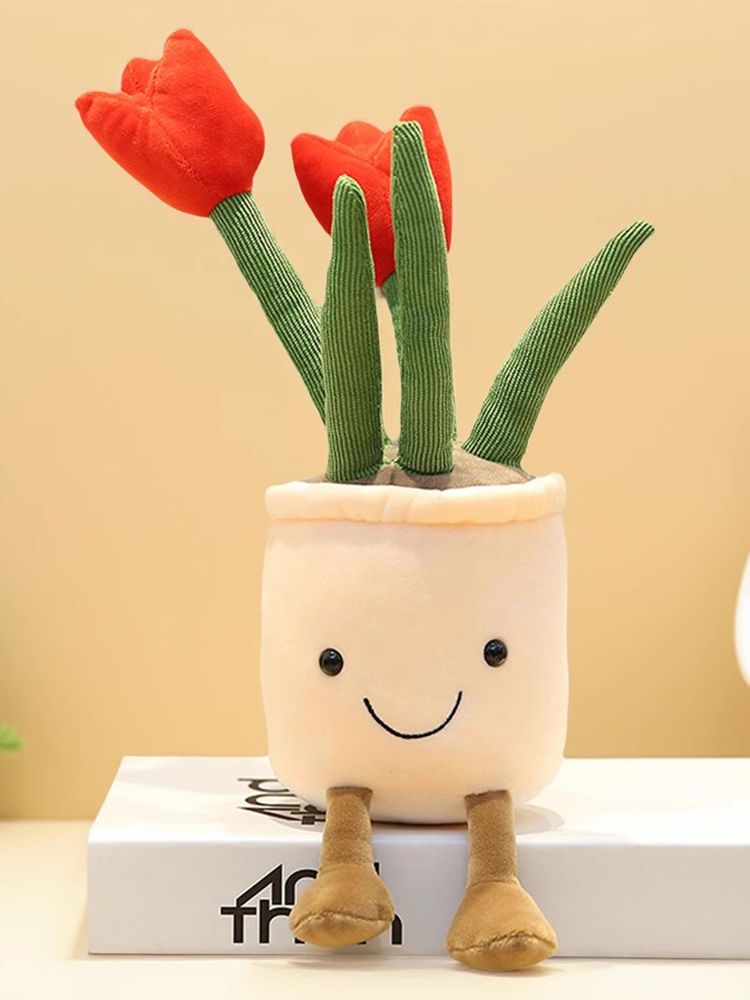 Thumbnail: Tulip Succulent Plants Plush Stuffed Toys Soft Home Decor Doll Creative Potted F