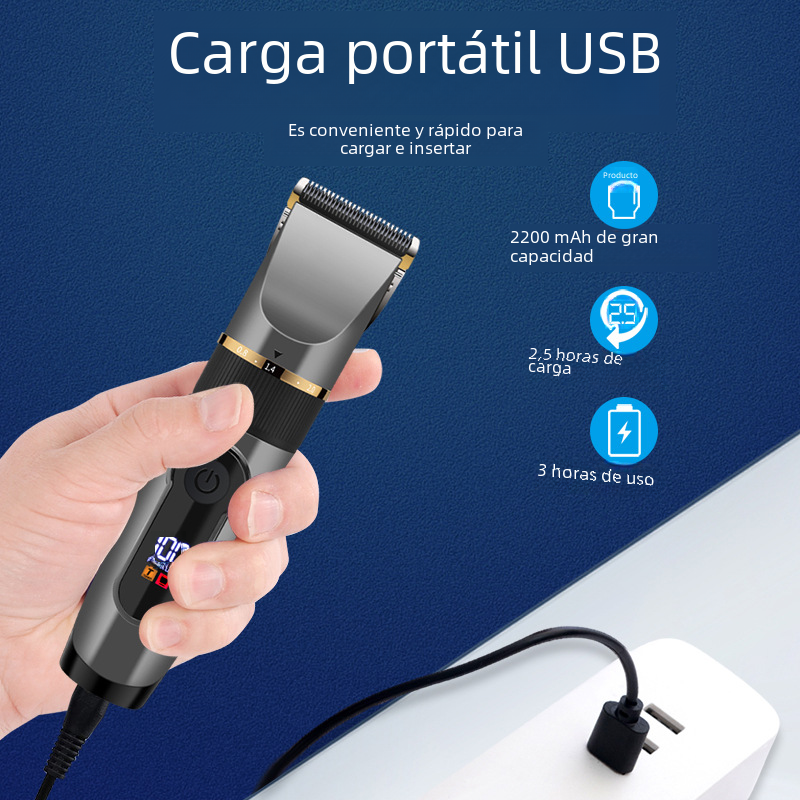 Thumbnail: Electric Hair Clipper with Ceramic Blade and LCD Display