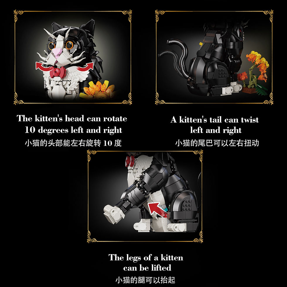 Thumbnail: KQ201 Cat Sunflower Building Blocks Flowers Animals 1434PCS Bricks Cute Simulate