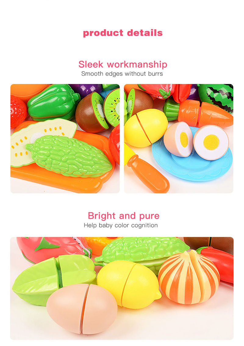 Thumbnail: Children Toys Cutting Fruits and Vegetables Set for Kids Pretend Play Simulation