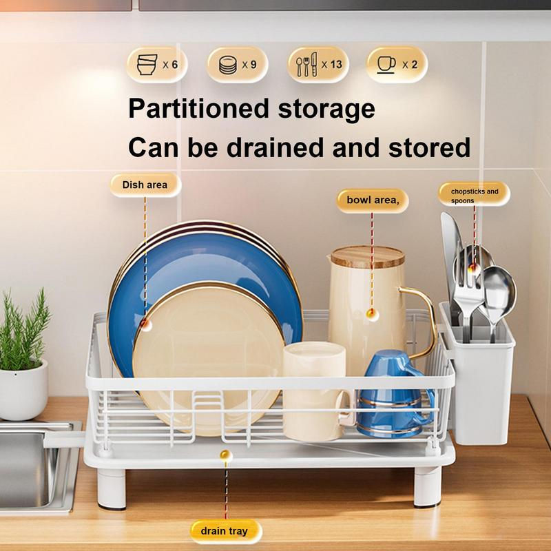 Thumbnail: Dish Drying Rack Space-Saving Dish Rack Large Capacity Dish Rack With Removable 