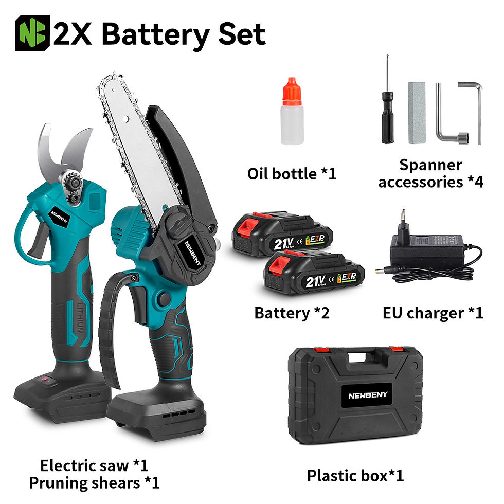 Thumbnail: NEWBENY Brushless 30mm Electric Pruning Shears 6Inch Electric Saw Set Garden Woo
