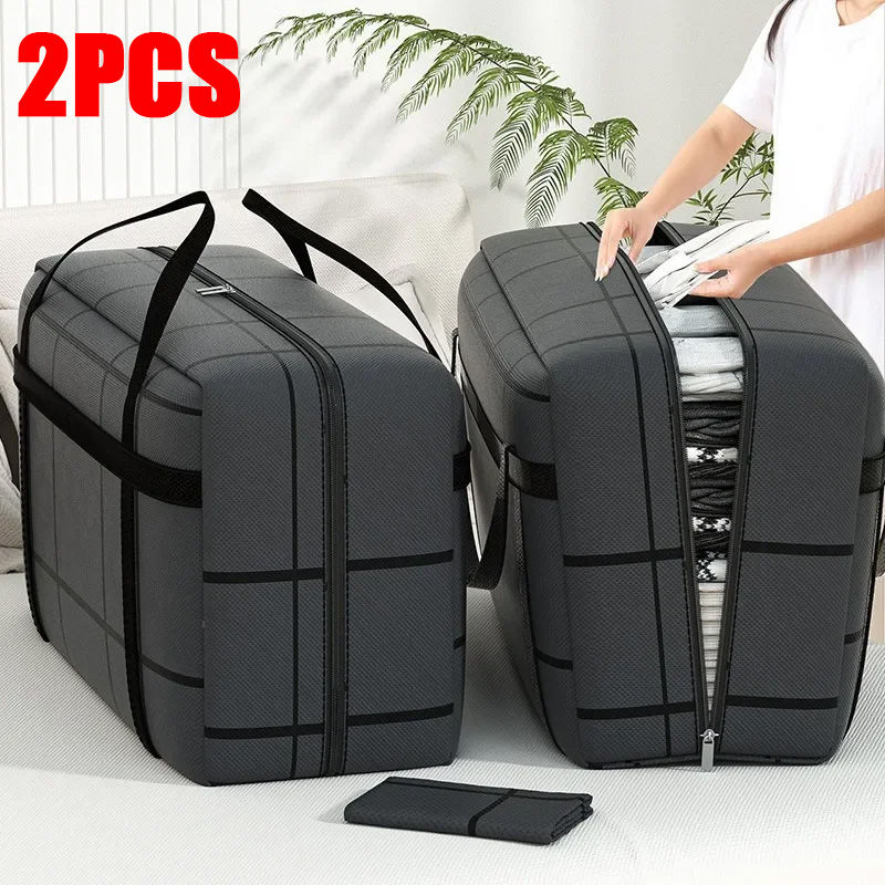 Thickened Waterproof Moving Bag Super Large Capacity Striped Storage for Moving