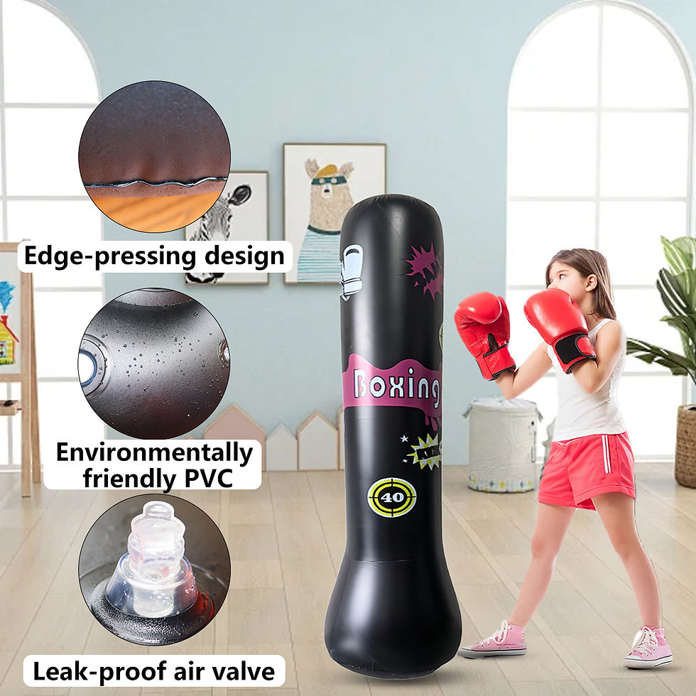 Thumbnail: PVC thickened children's boxing column, inflatable for teenagers. Fitness punchi