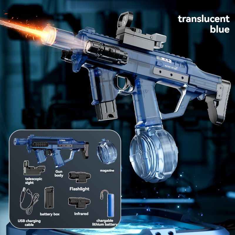 Summer Outdoor Large Capacity Electric Shooting Water Gun Toy, MK3 Large Fully A