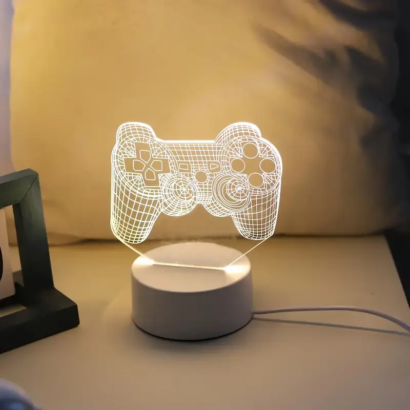 Thumbnail: 3D Electric Game Controller LED Night Light (USB Plug)