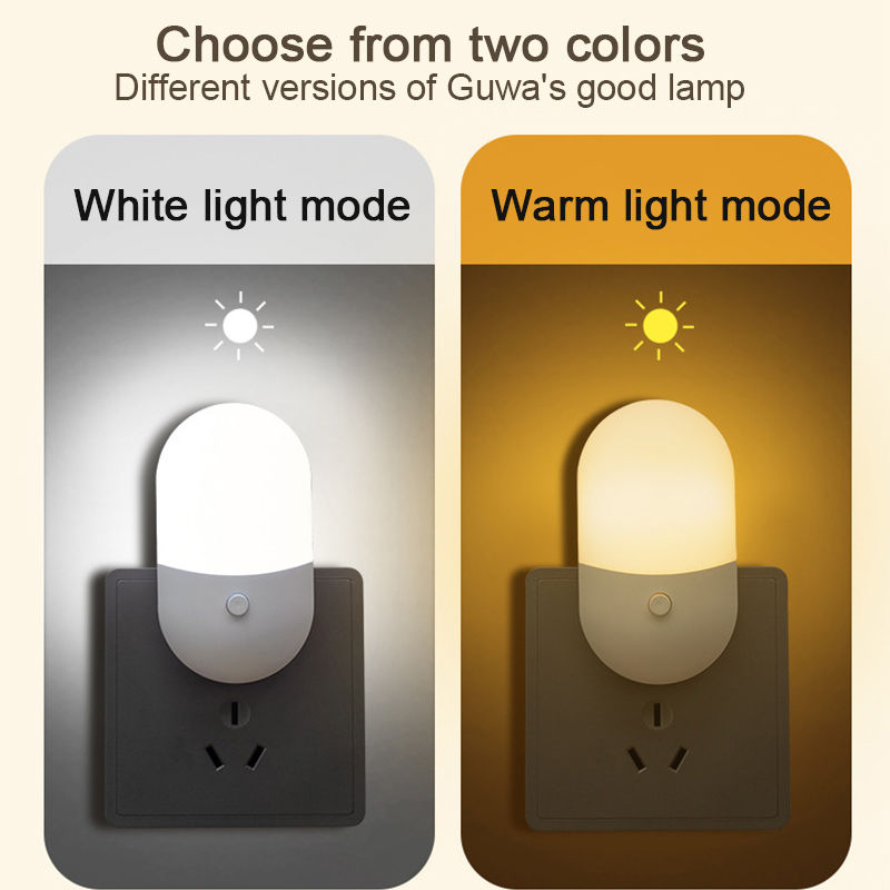 Thumbnail: 1-4PCS Mini LED Night Light Bedside Lamp EU US Plug Eye Protection Night Light K