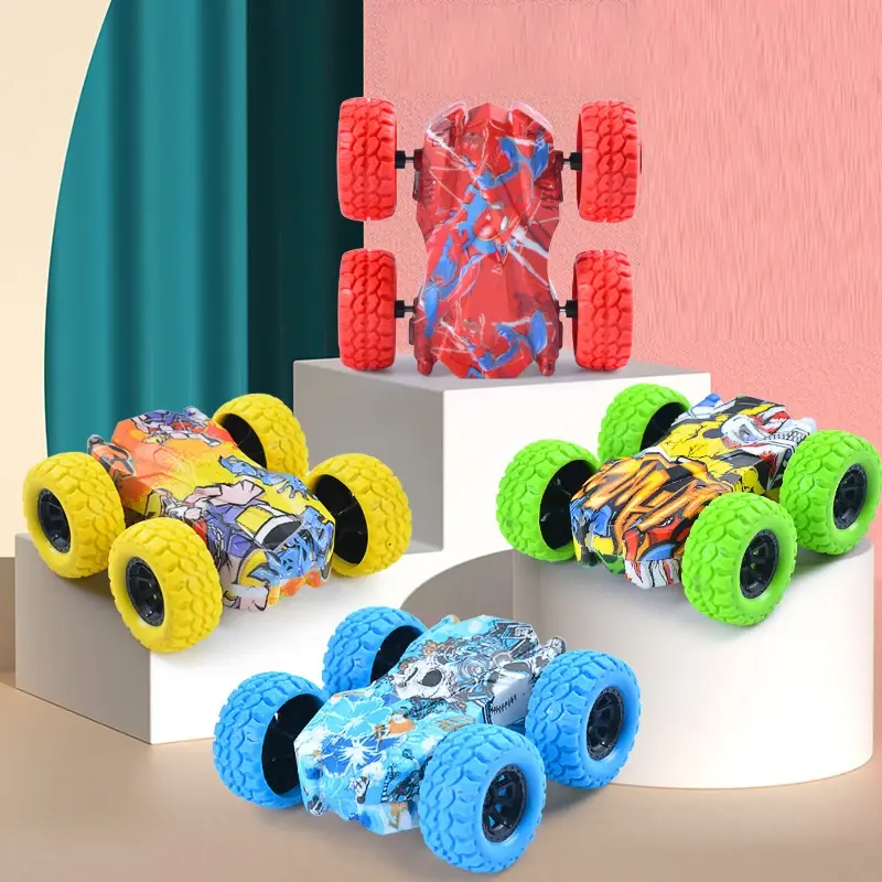 Creative Pull Back Car Double-Side Vehicle Inertia Safety and Fall Resistance Sh