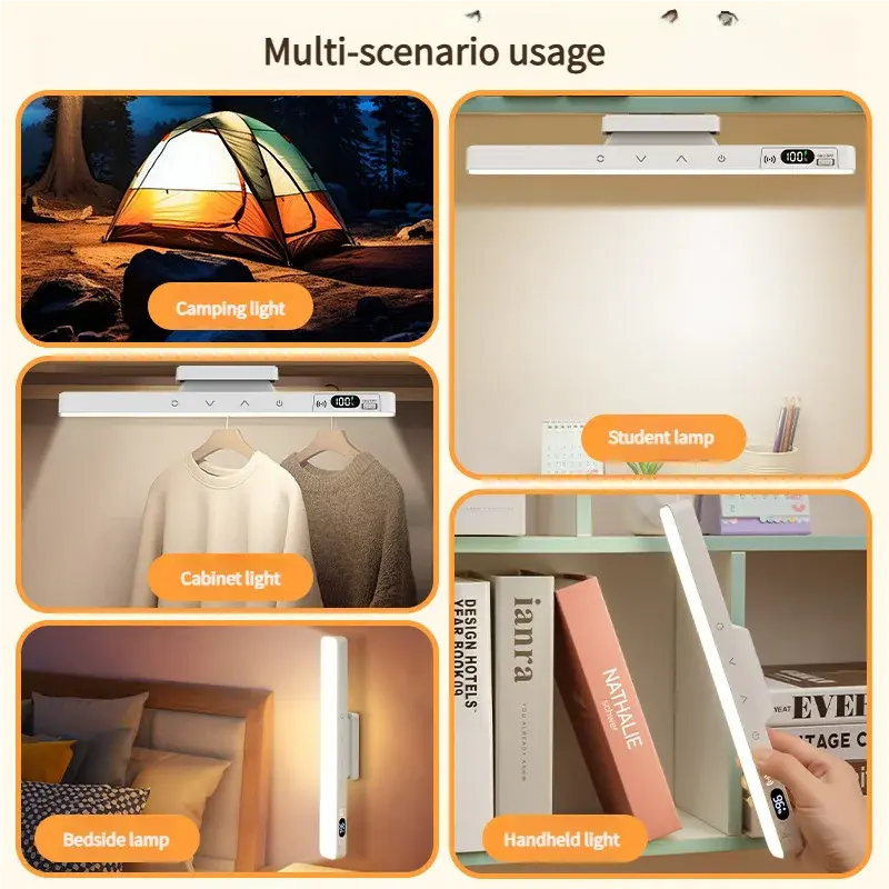 Thumbnail: Touch Table Lamp Magnetic Desk Lamp Bulit-in 1200mAh Battery for Reading Cabinet