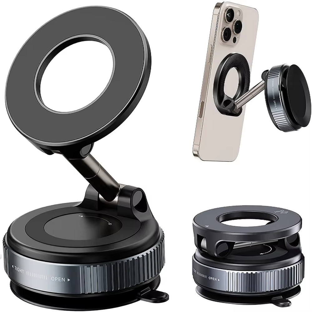 Magnetic Vacuum Car Mount Phone Holder Vacuum Suction Cup Car Phone Stand Univer