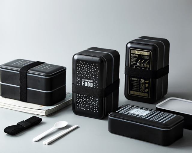 Thumbnail: Japanese Minimalist Double-Layer Bento Box for Lunch