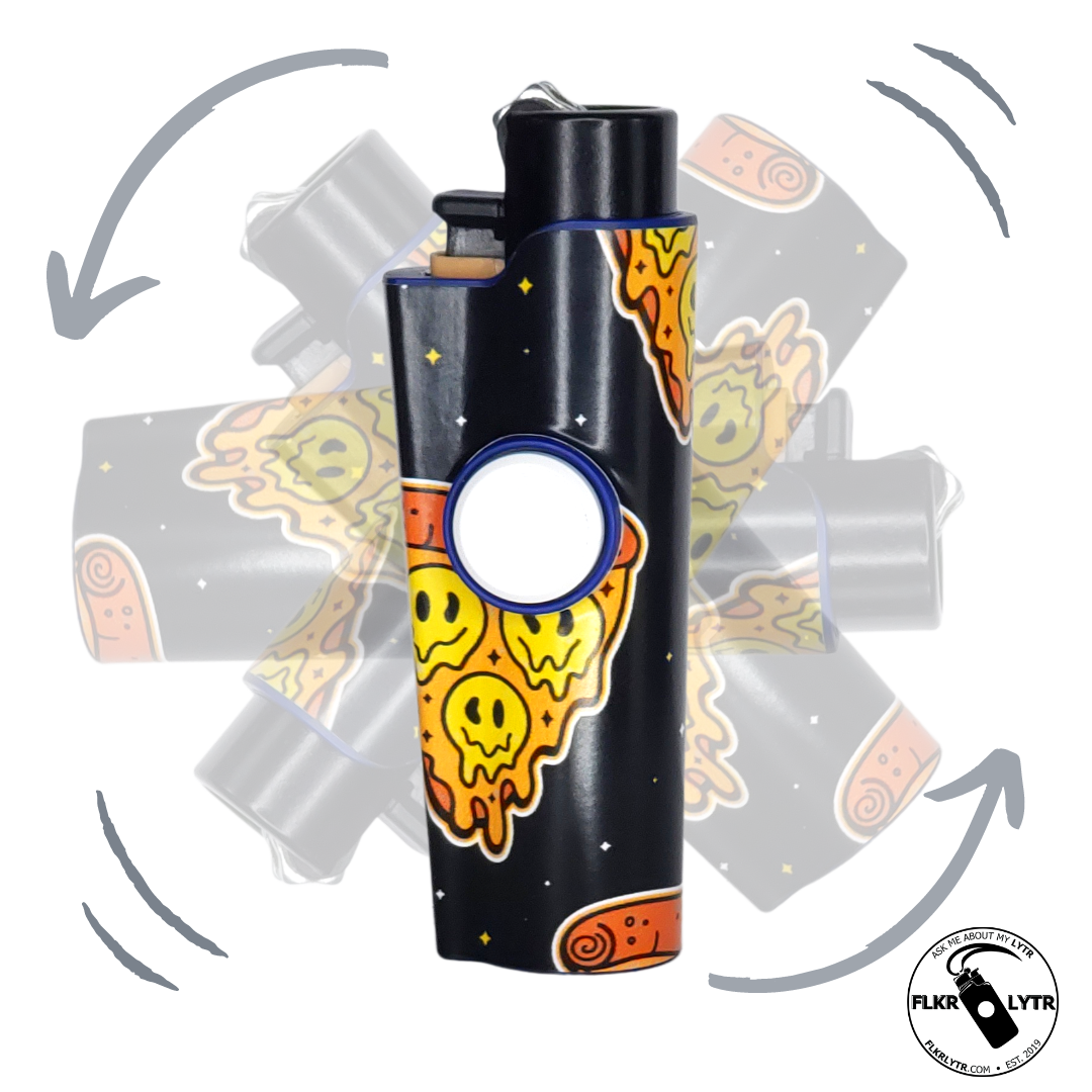 FLKR LYTR® Fidget Spinner Lighter Case "Pizza Melt" for Clipper Lighter® Case -