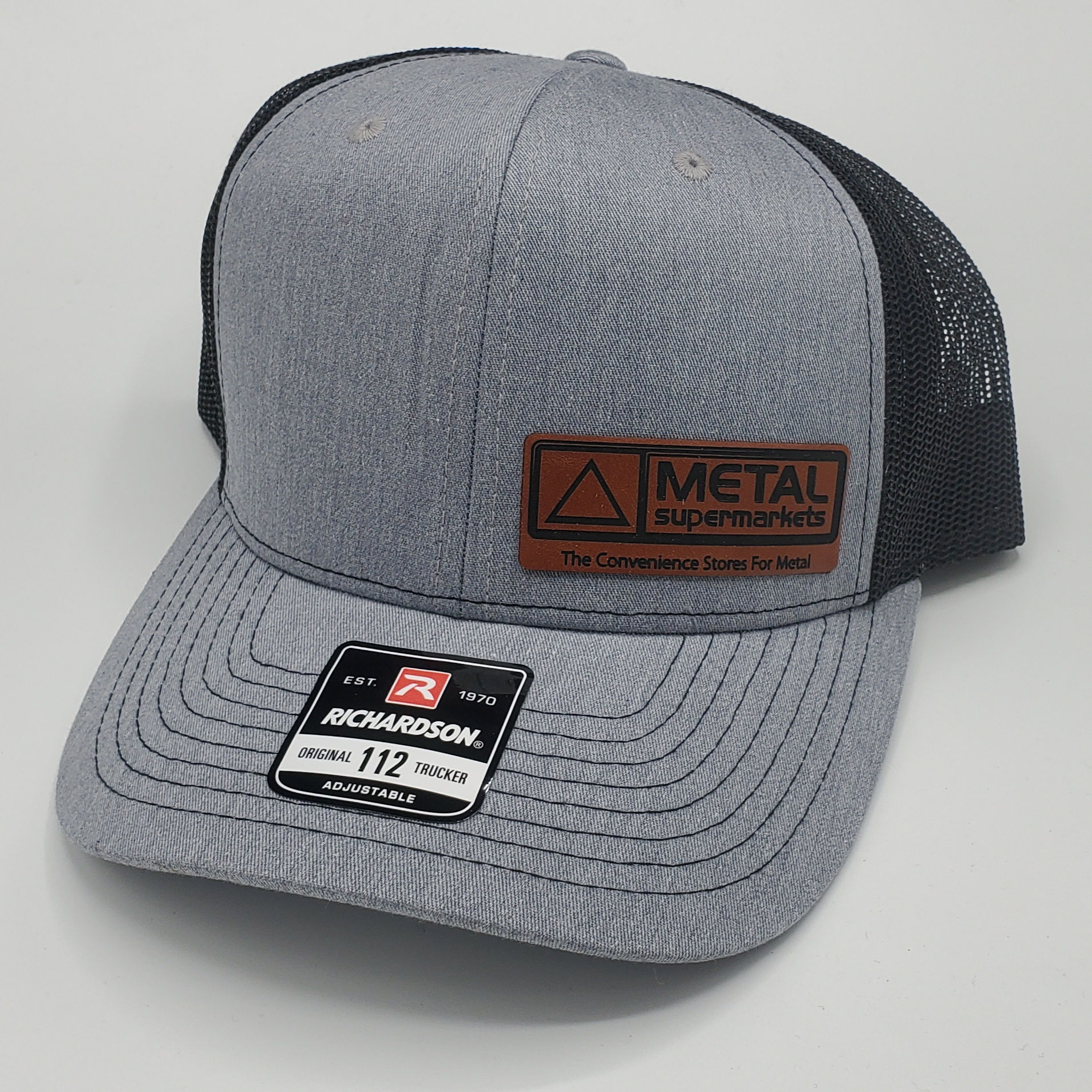 Heather Gray/Black Metal Supermarkets Rawhide/Black Offset Patch Hat