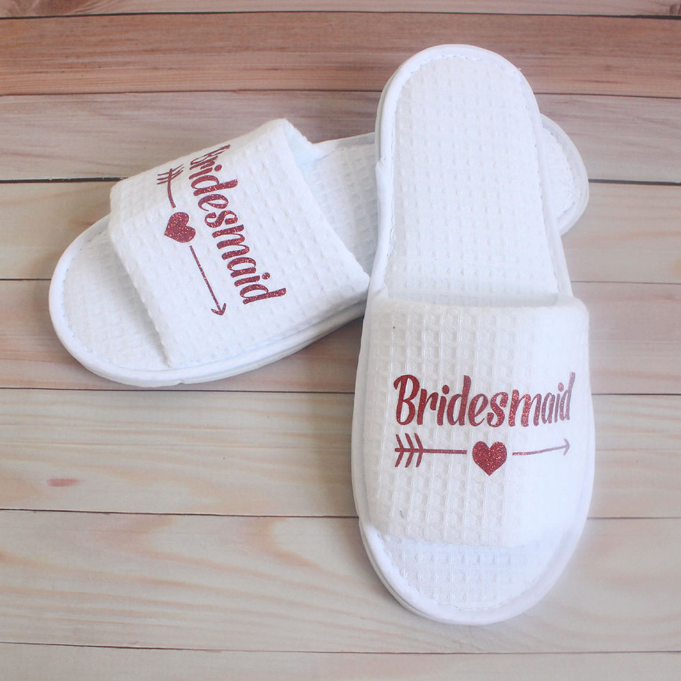 Thumbnail: Wedding Bride Slippers Customizable Wedding Slippers for Guests