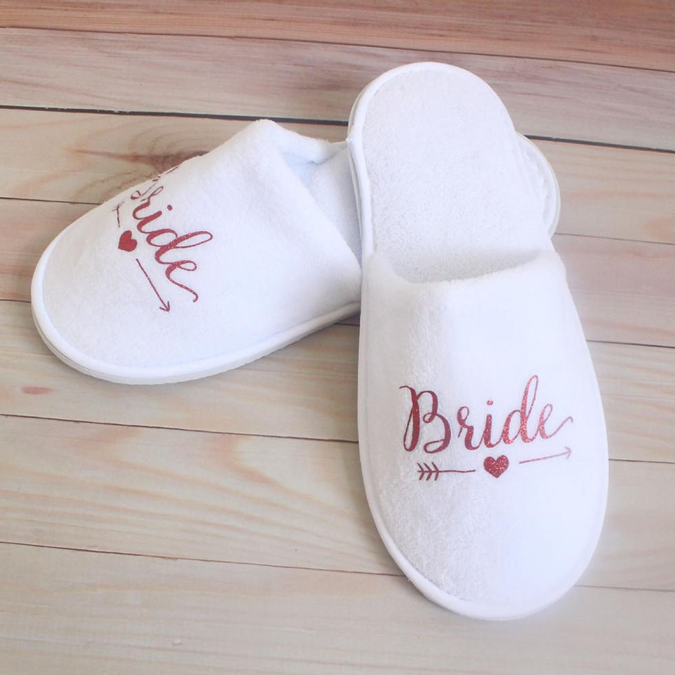 Thumbnail: Wedding Bride Slippers Customizable Wedding Slippers for Guests