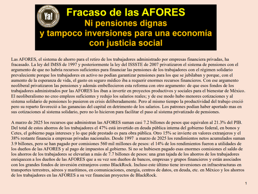 FRACASO DE LAS AFORES
