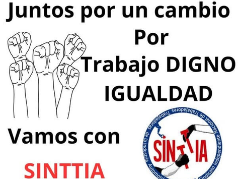 Llamado a la solidaridad con el SINTTIA y la lucha de las y los Trabajadores de General Motors San Luis Potosí