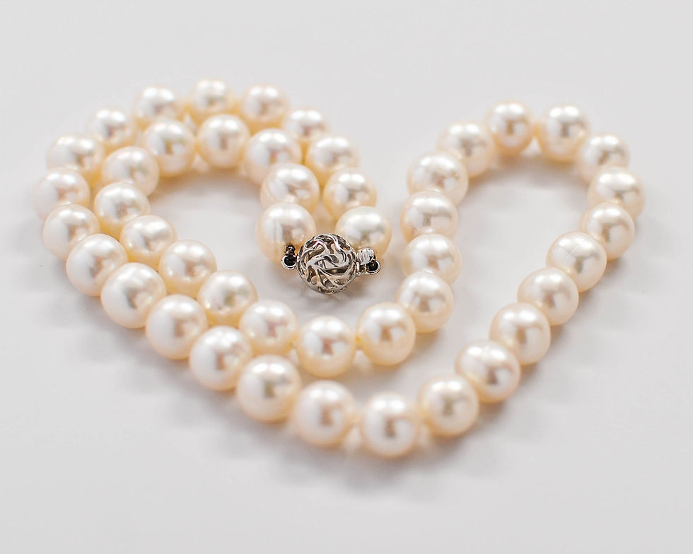 Miniatura: 17" White Freshwater Pearl Necklace 9.5-10.0 mm