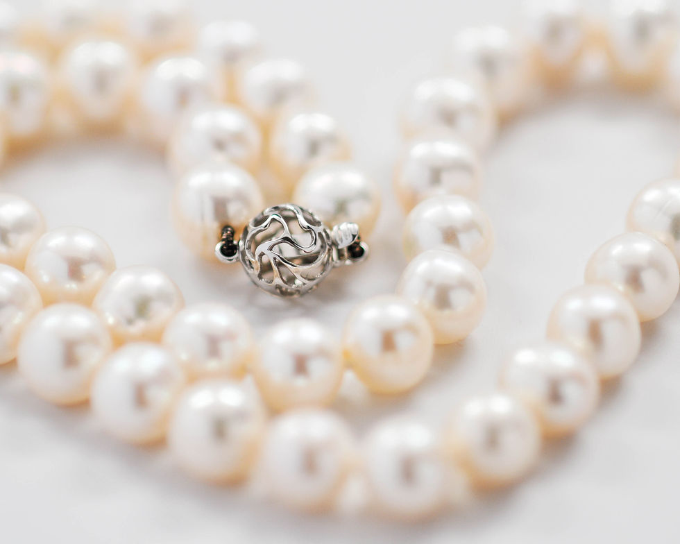 Miniatura: 17" White Freshwater Pearl Necklace 9.5-10.0 mm