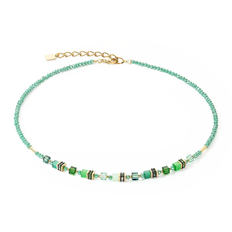 4565/10-0500 Coeur de Lion collier Mini Cubes green