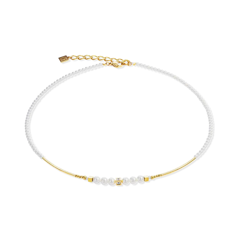 4312/10-1416 Coeur de Lion collier Shimmering Princess Pearls gold-white
