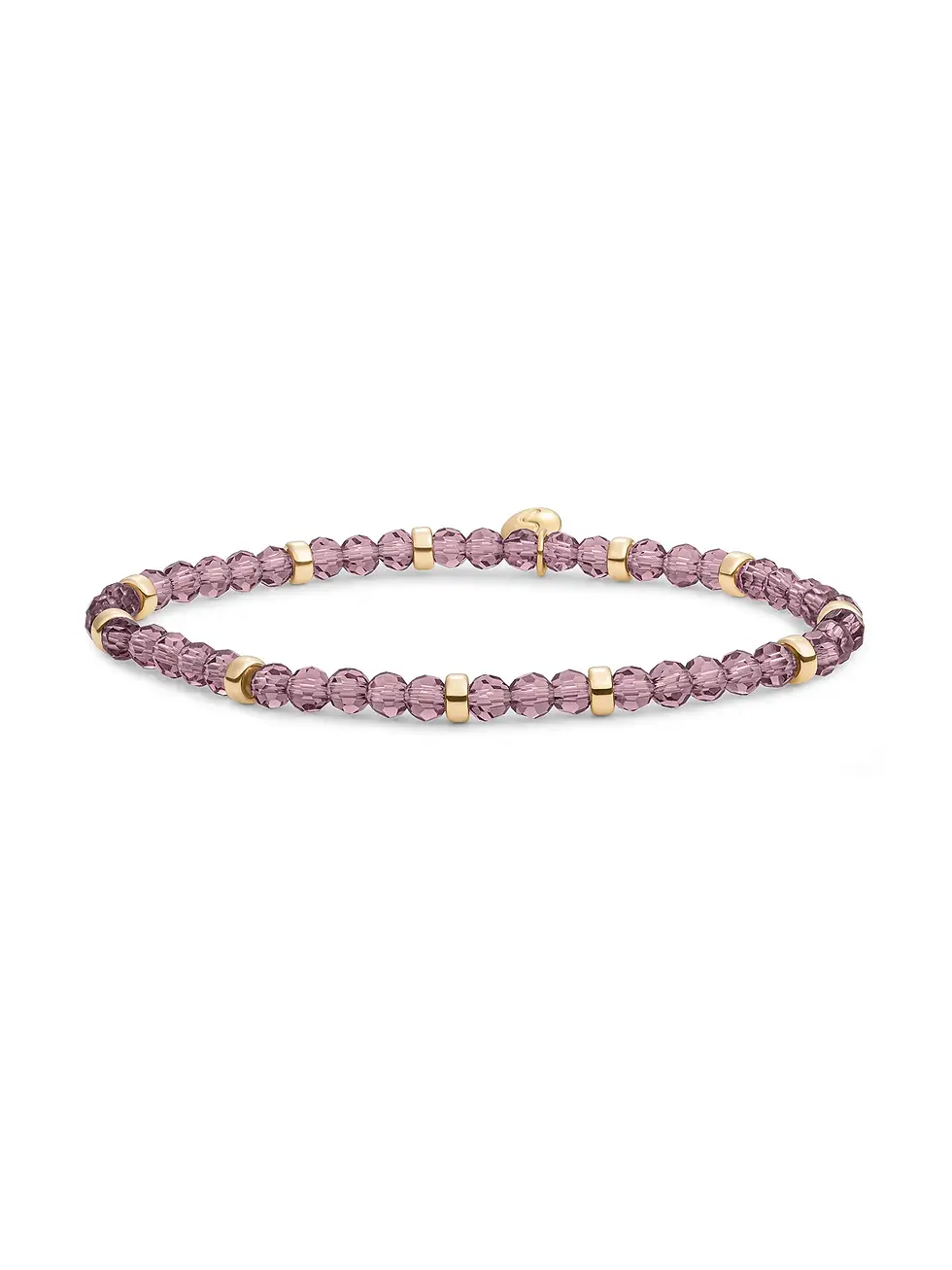 SBG-GEM59-MIX-RDL Sparkling Jewels Roundel Interstellar Armband Aubergine Quartz