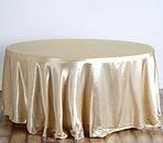 Satin Round Tablecloth Champagne