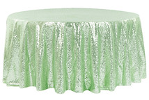 120 Mint Green inch Sequin Tablecloth.jp