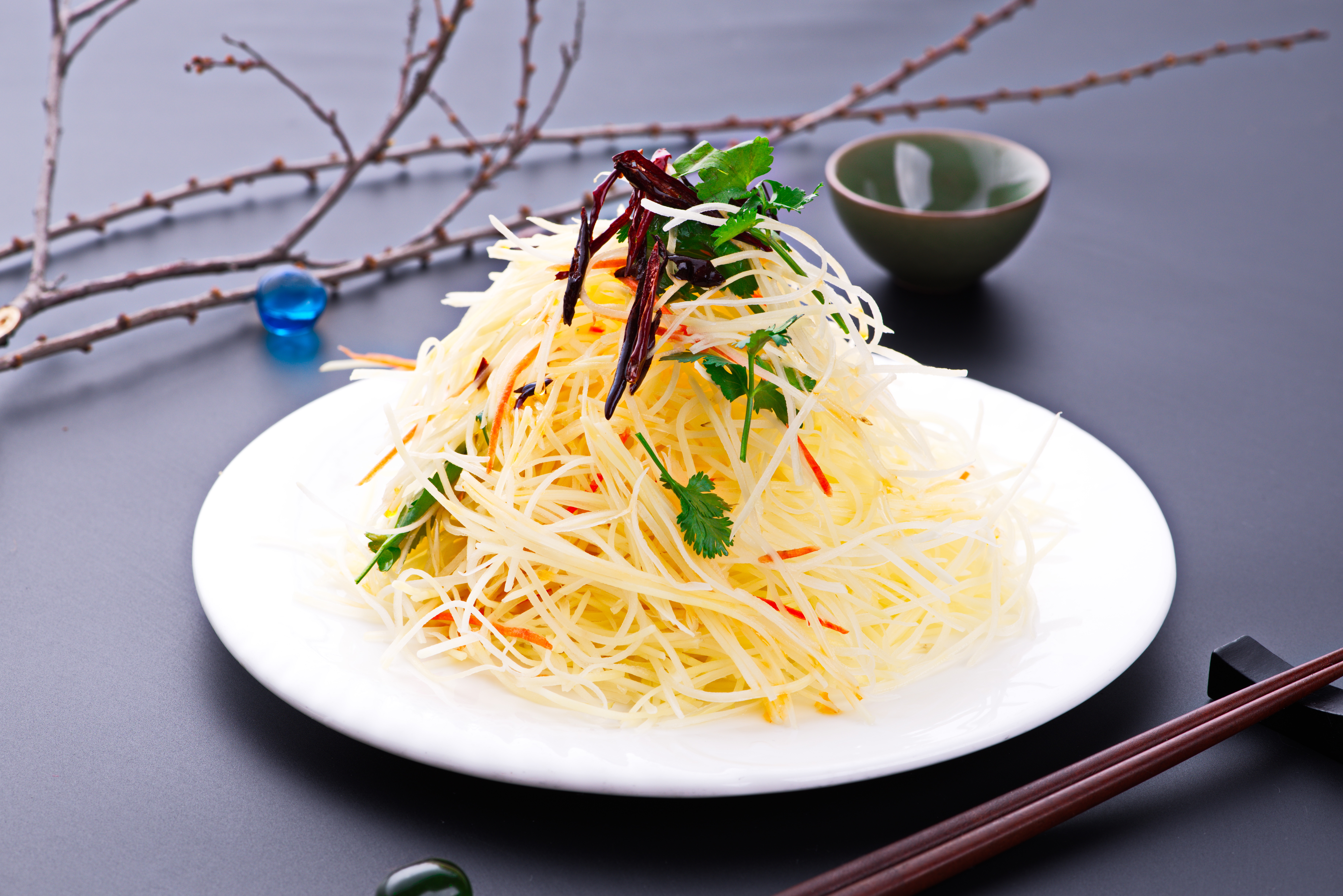 Arranged Food and Objects