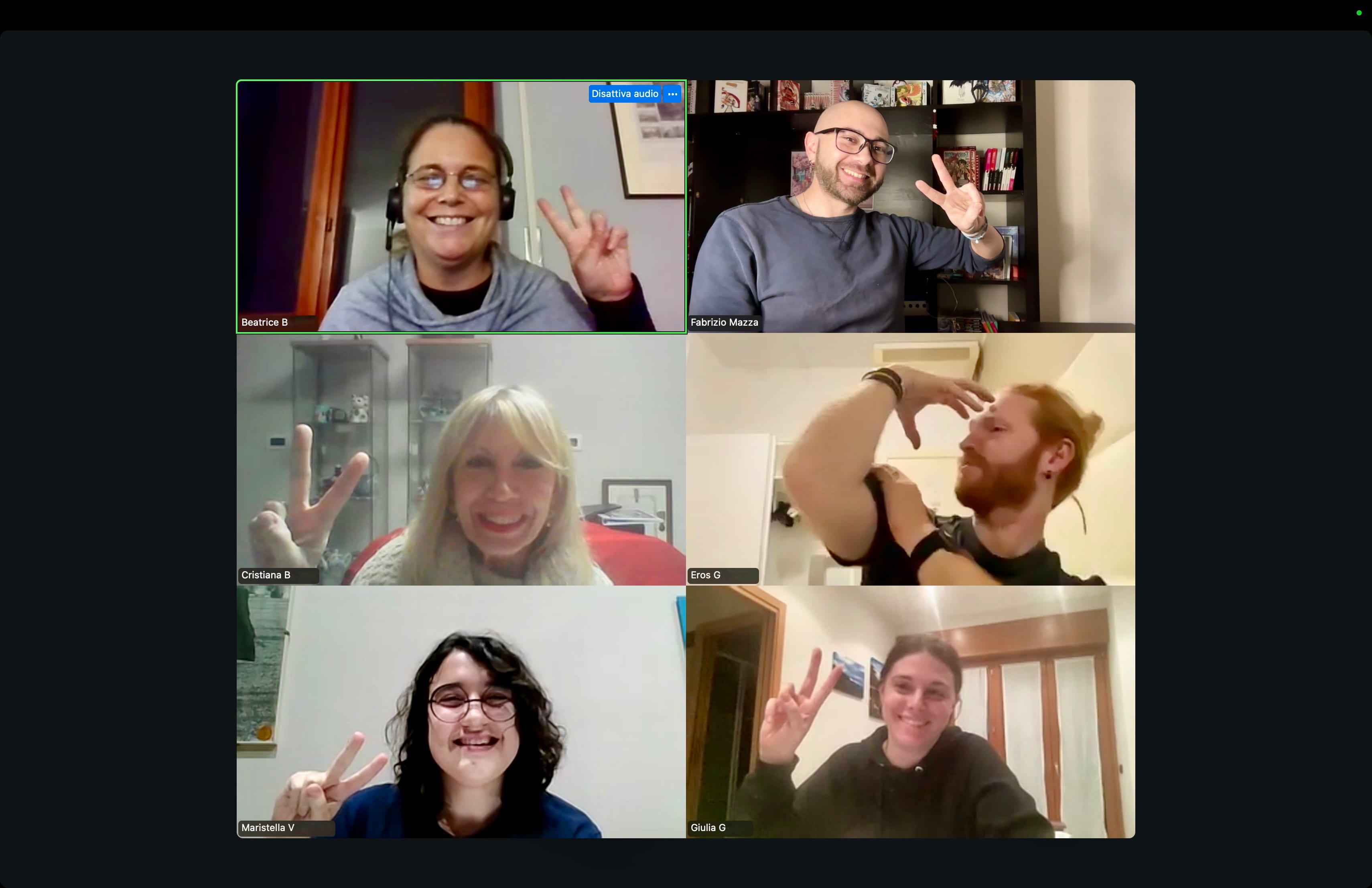 Foto della prima lettura di gruppo