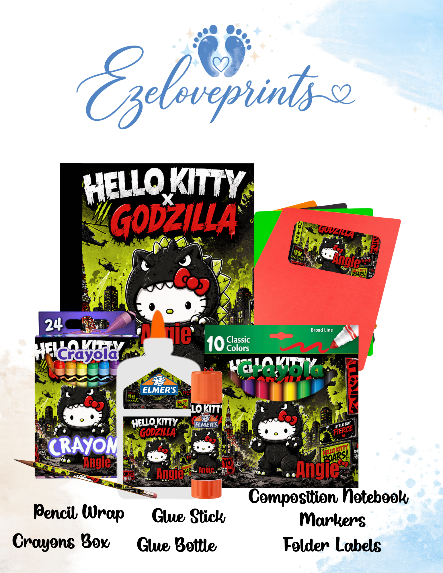 HK X Godzilla- Inspired School Set