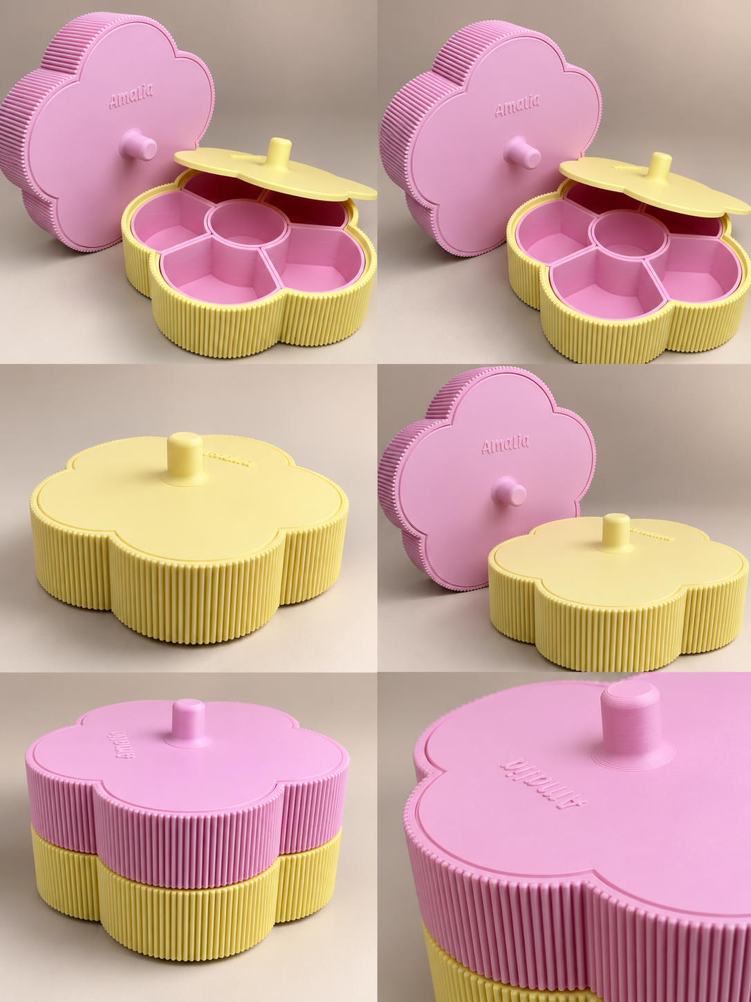 Caja en Forma de Flor Personalizada con Nombre |