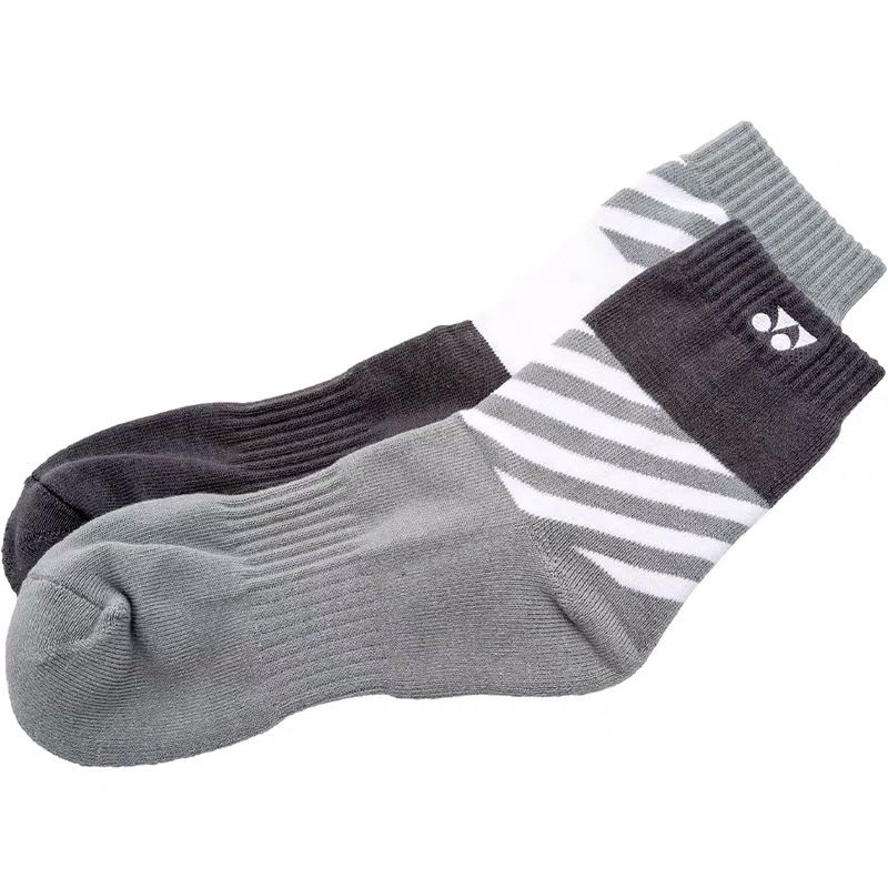 Thumbnail: Yonex 3D Ergo Duo-Coloured Quarter Striped Socks