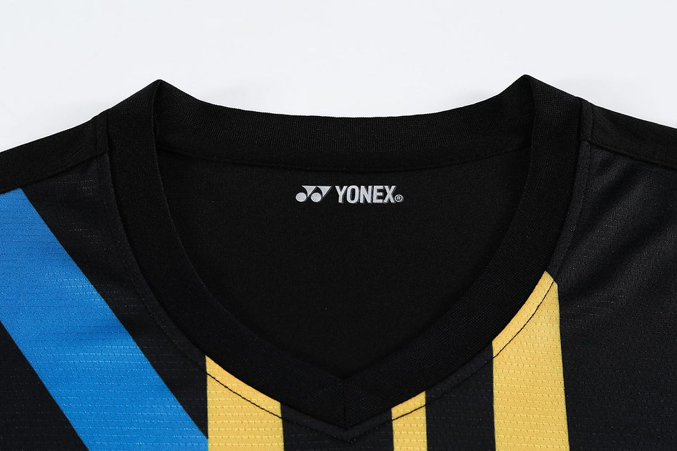 Thumbnail: Yonex Game Wear Couple Geometric Print T-Shirt (Black/White)