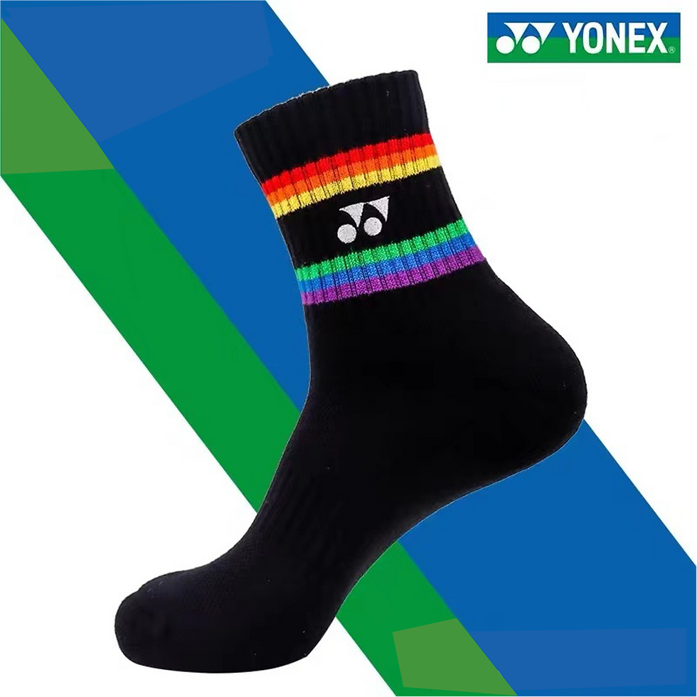 Thumbnail: Yonex 75th Anniversary Rainbow Mid-Crew Socks