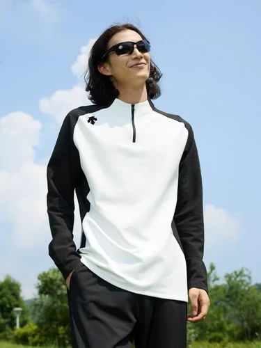Descente Half-Zip Long Sleeve Tops Golf Layered High-Stretch